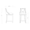 Manhattan Comfort Emperor Faux Leather Barstool in Pebble Grey - Set of 2 2-BS008-PE - alternate 2